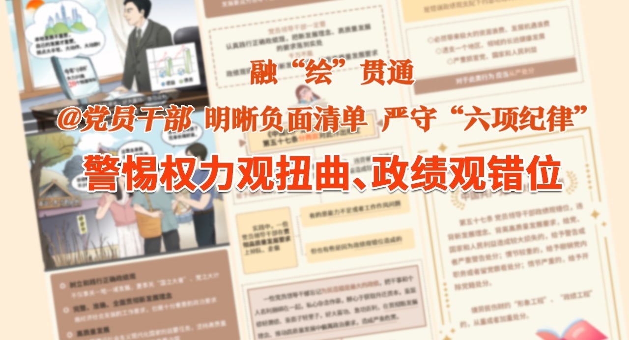 融“繪”貫通｜盲目上項目、搞形象工程…警惕權力觀扭曲、政績觀錯位