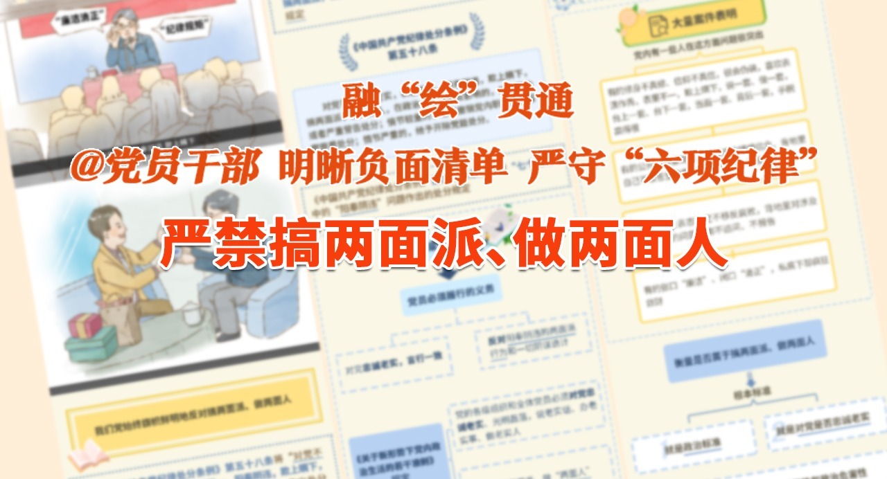融“繪”貫通｜表里不一、陽奉陰違…嚴禁搞兩面派、做兩面人