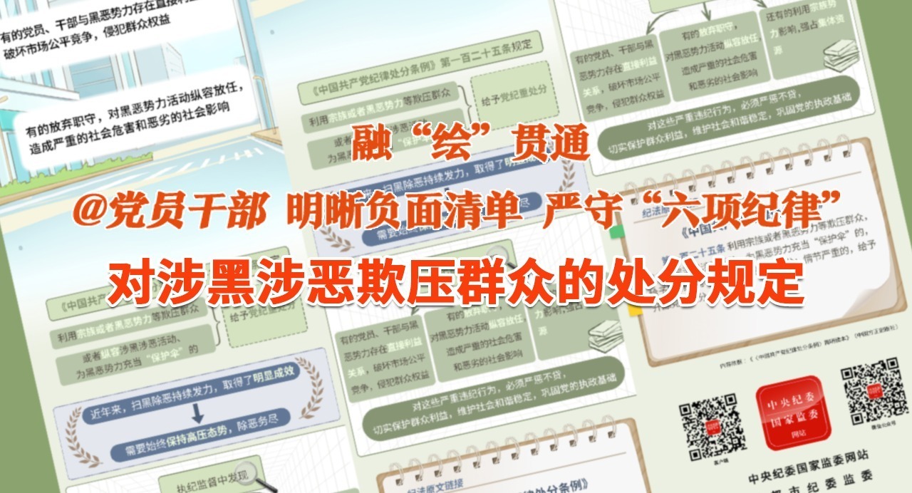 融“繪”貫通｜對涉黑涉惡欺壓群眾的處分規(guī)定