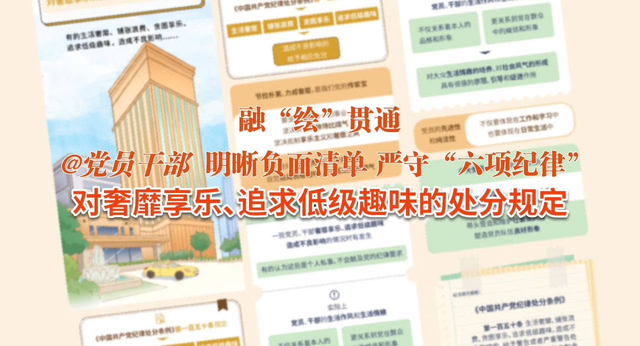 融“繪”貫通｜對奢靡享樂、追求低級趣味的處分規定