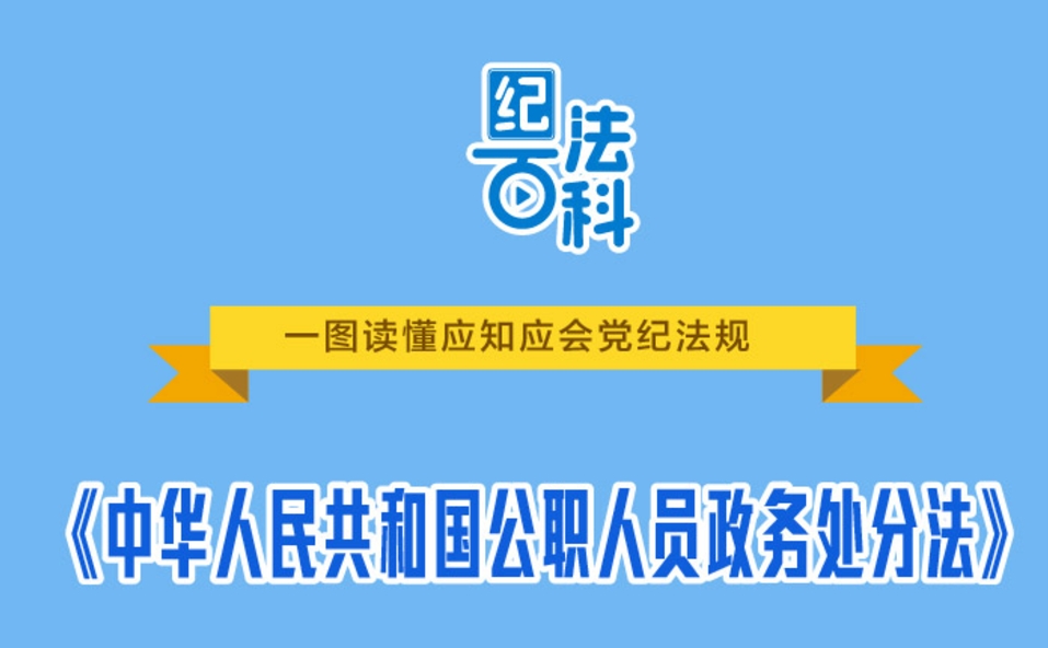 紀法百科·一圖讀懂應知應會黨紀法規｜《中華人民共和國公職人員政務處分法》