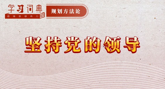 學(xué)習(xí)詞典·規(guī)劃方法論丨堅(jiān)持黨的領(lǐng)導(dǎo)