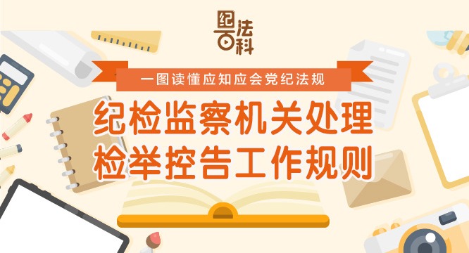 一圖讀懂應知應會黨紀法規丨紀檢監察機關處理檢舉控告工作規則