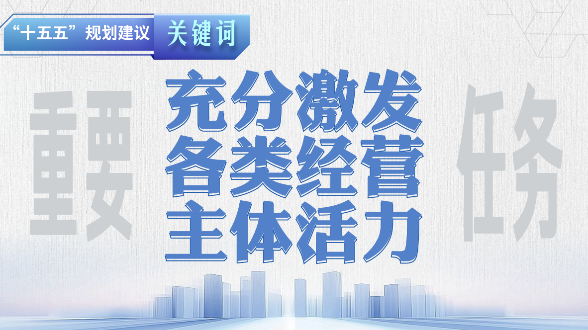 “十五五”規(guī)劃建議關(guān)鍵詞丨充分激發(fā)各類經(jīng)營(yíng)主體活力