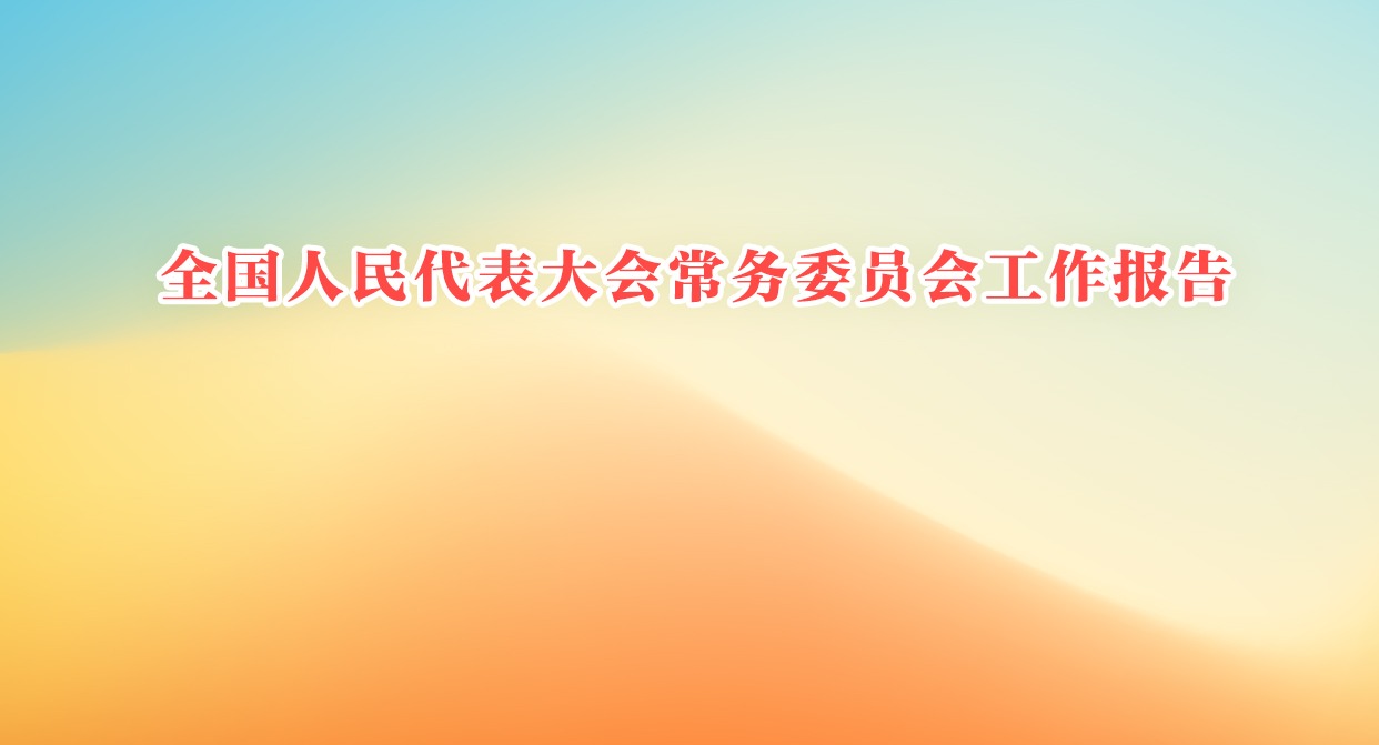 全國人民代表大會常務委員會工作報告