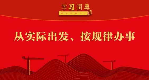 學習詞典?樹立和踐行正確政績觀丨從實際出發、按規律辦事